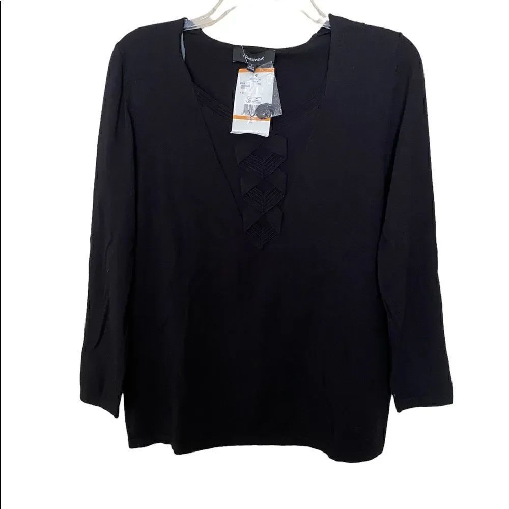 NWT Jones/Wear Black Pullover Sweater